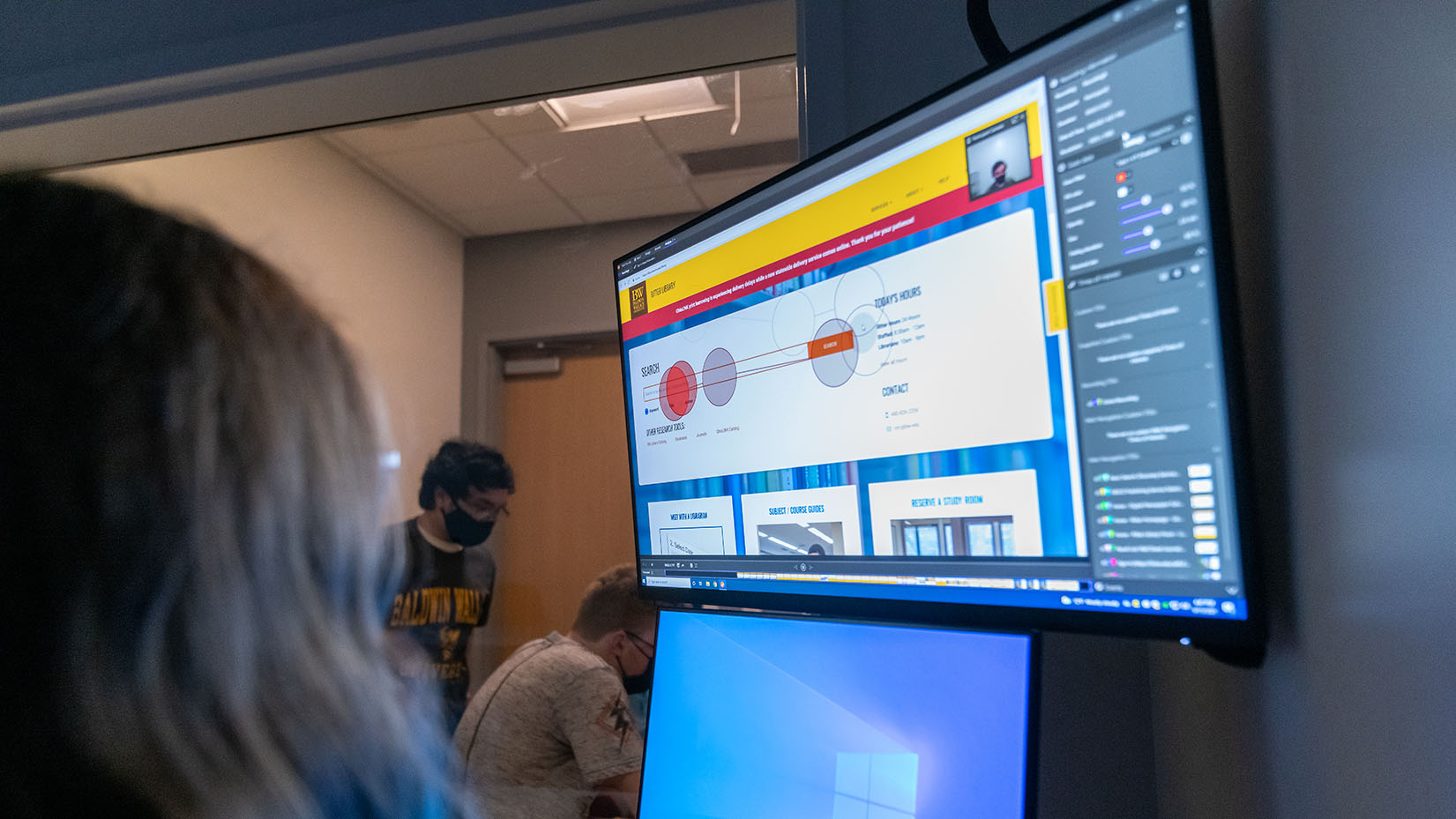 a person looking at a screen using heatmap technology